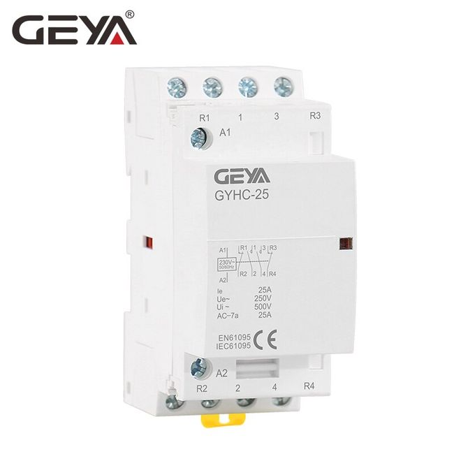 Contactor AC 220V 63A 4P Modular Smart Home, Office AC AC Contractor  Automatic Operation 4NO / 4NC / 2NO2NC / 3NO1NC Safe and Reliable (Color :  63a