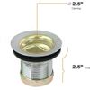 Bar / Prep Sink Junior Duo Stainless Steel Drain Assembly Deep Strainer Basket