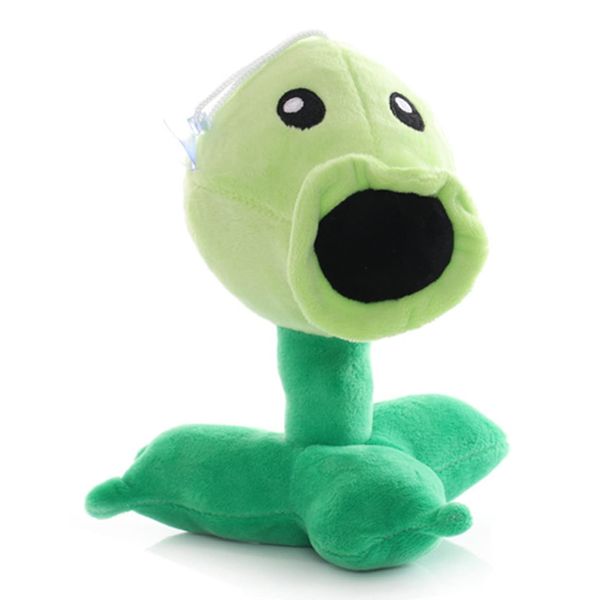 JHESAO 7" Plants and Zombies PVZ Plush Peashooter Toys PVZ 1 2 Stuffed Soft Zombies Doll Green Pea Shooter Plush Toy New