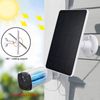 Fockety Solar Panel for Security, 10W 5V Micro USB Camera Solar Panel with 360°Adjustable Mounting, Waterproof Continuous Power Supply for Rechargeable Battery (White)