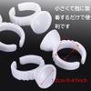 Tattoo Ring Cups, Ruicoo 300pcs Tattoo Ink Cling Cups Disposable Eyelash Glue Cups Cosmetic Rings Tattoo Glue Holder Makeup Adhesive Rings Plastic Ink Holders Eyelash Extension Rings