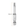 sourcing map 2pcs S2 Square Screwdriver Bit 1/4" Hex Shank 2" Length Magnetic Screw Driver Power Tool