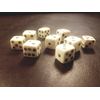 10 Genuine Bone Dice (Hand Carved)