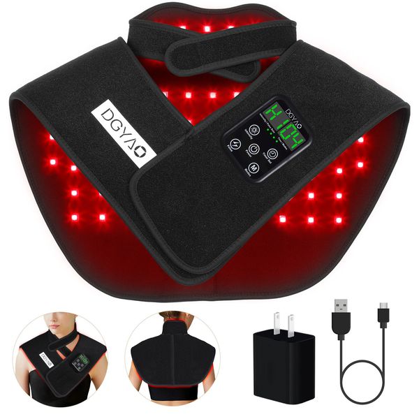 DGYAO Cordless Infrared Red Light Therapy Panel for Neck Shoulder Pain Relief