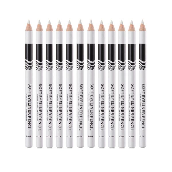 Weißer Eyeliner Bleistift, NACGUO Professionelle wasserdichte,langlebige Eyeliner Makeup Bleistifte-weiche Striche,Easy Glide-Mehrzweck-Makeup Tool, funktioniert als Lidschatten, Highlighter, Lipliner