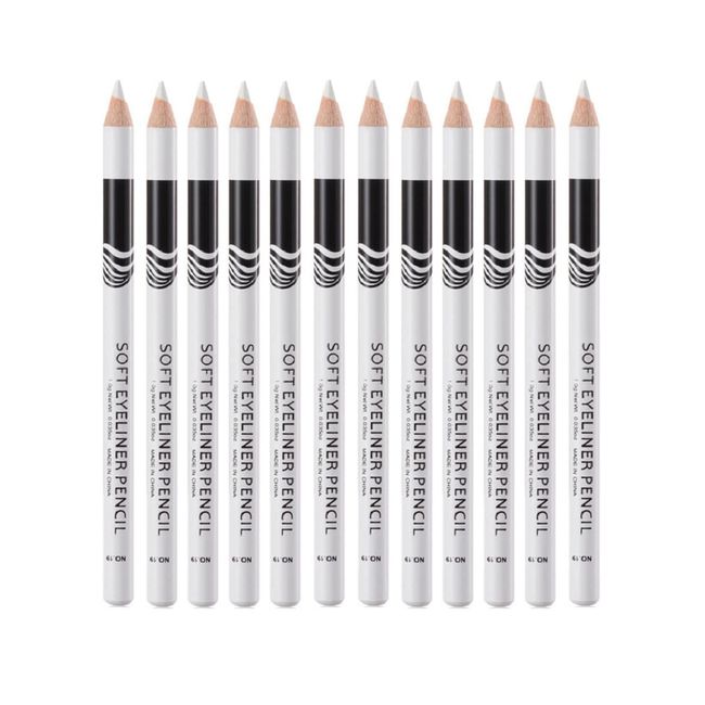 Weißer Eyeliner Bleistift, NACGUO Professionelle wasserdichte,langlebige Eyeliner Makeup Bleistifte-weiche Striche,Easy Glide-Mehrzweck-Makeup Tool, funktioniert als Lidschatten, Highlighter, Lipliner