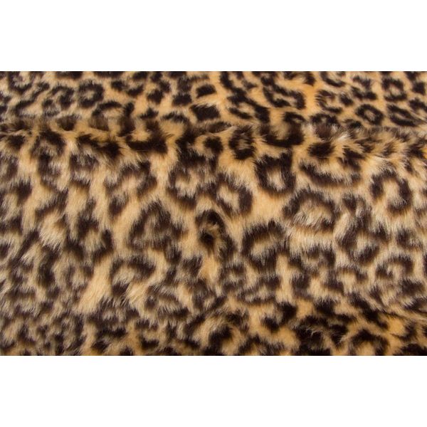 Thimbles Fabrics | Super Soft Leopard Animal Skin Printed Faux Fur Fabric for Blankets,Pet Products, Baby Clothes,Costumes 150cm w - Sold by The Half Metre
