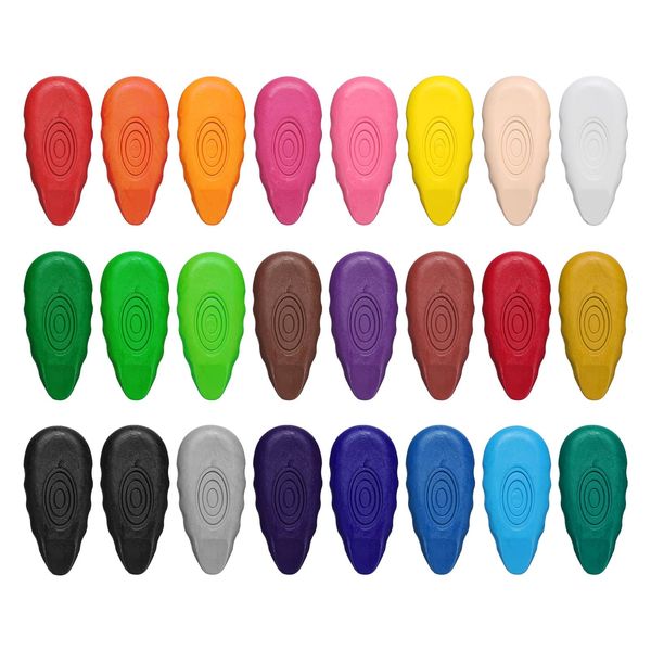 PATIKIL Washable Crayons, 24Pcs 24 Colors Easy to Grip Water-Drop Shape Crayon with Box for Art Craft Supplies Drawing Learning & Practice Festival Gift