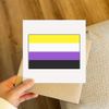 'Non-Binary Pride Flag' Blank Greeting Card (GC00004202)