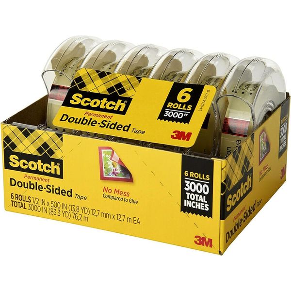 Scotch Brand Double Sided Tape, Narrow Width, Trusted Favorite, Engineered for