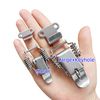 2pcs 304 Stainless Steel Double-Spring Telescopic Buckle, Toolbox Tension Spring Toggle Latch, Toolbox Hinge with Screws (Small)