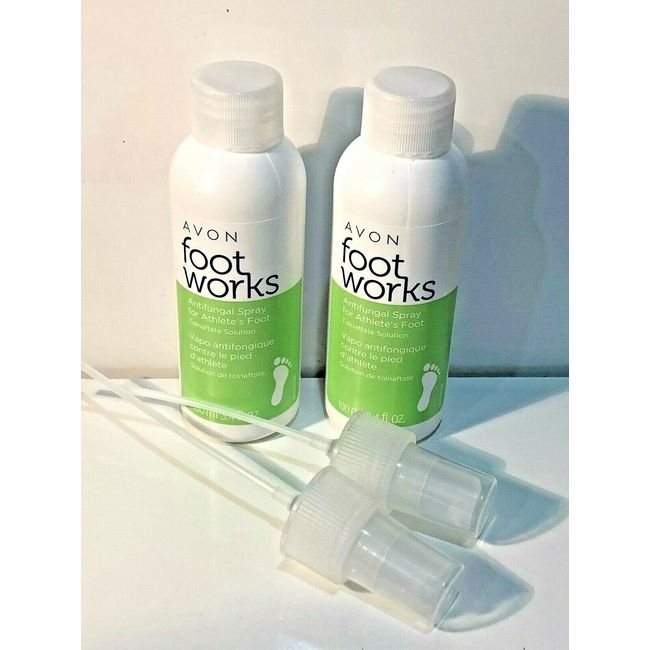 AVON FOOT WORKS ANTIFUNGAL  SPRAY ATHLETE'S FOOT BUNDLE OF 2 TOLNAFTATE SOLUTION