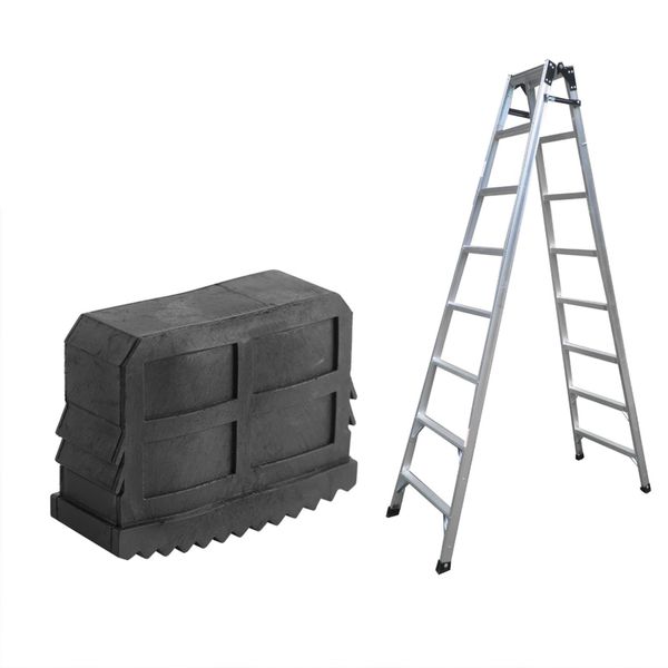 Horoper Gummi-Leiterfüße, 2 Paar, rutschfeste Gummi-Ersatz-Trittleiterfüße, Fußmatte, Gepolsterte Sohle, Schwarze Aluminium-Leiter-Gummifüße, Ersatz für Zuhause