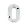 House Flat Letter O - Alphabet - 50mm (2") - Polished Chrome