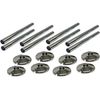 8 x 15mm Radsnaps and Collars CHROME -Free P & P