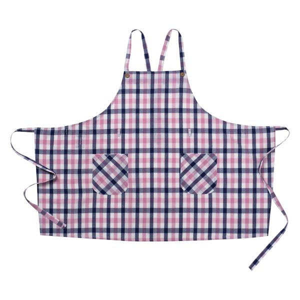 Cervin 100% Cotton Yarn-Dyed Apron, Pink, M - LL