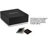 Glenor Co Earring Organizer Holder - 75 Small & 4 Large Slots Classic Jewelry Box with Drawer & Modern Closure, Mirror, 4 Trays Earrings, Ring or Chain Storage - PU Leather Case - Black
