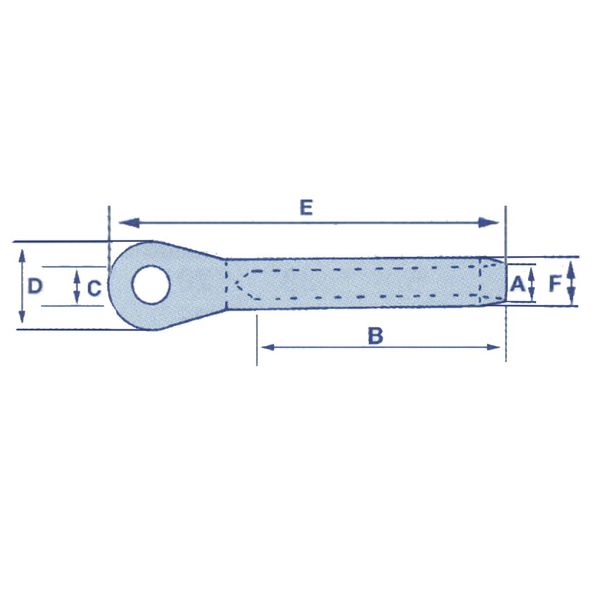 Stainless Steel Swage Eye Terminal 8MM (Wire Rope Cable Rigging)