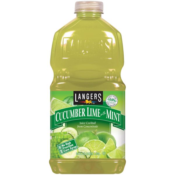 Langers Juice Cocktail, Cucumber Lime With Mint, 64 fl. oz. (Pack Of 8)