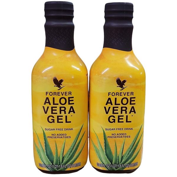 Forever Living Aloe Vera Gel Pack Halal Kosher All Natural 33.8FL.OZ 1 Liter X 2