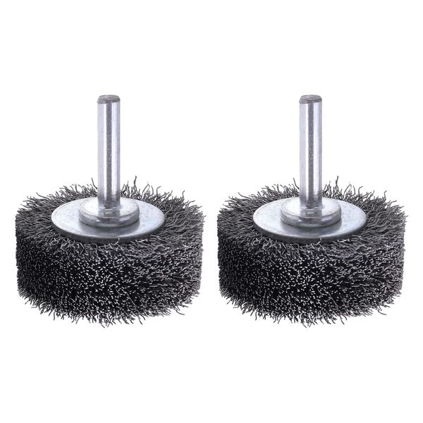 2 Pack Wire Wheel Brush Wire Wheel Brush for Drill Attachment, Rocaris 2 Inch Heavy Duty Wire Brushes Removal Paint Rust & Corrosion, 0.0118" Carbon Steel Wire, 1/4in Shank, 20000RPM