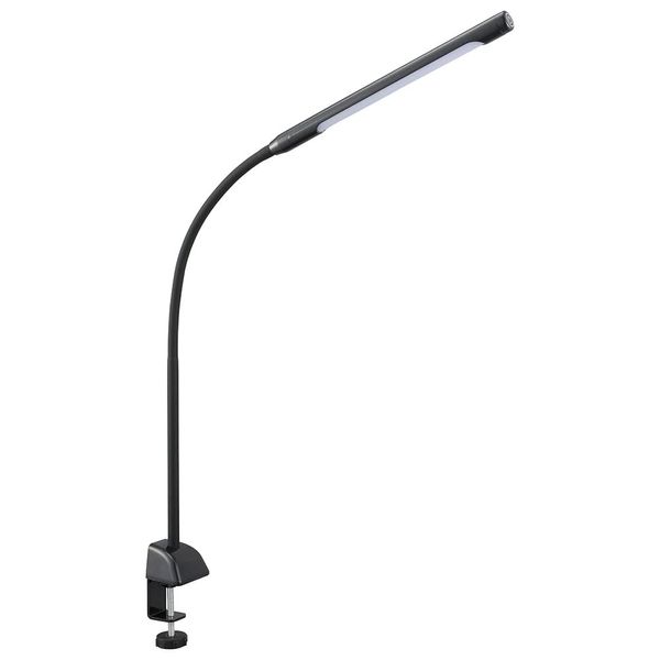 OHM Electric LED Clamp Light, 3-Level Dimmer, Black, Desk Stand, Desk Lamp, Brightness Adjustable, OAL-LD42AG-K 06-3689