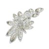 MYmama Flower Sequin Patch, Approx. 8.7 inches (22 cm), Dance Costume (Silver)