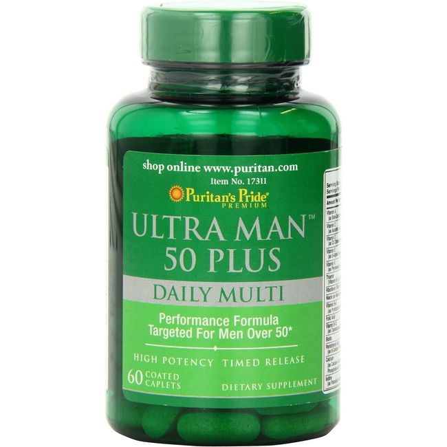 Puritan's Pride Ultra Man™ 50 Plus/ 60 Caplets Fast Shipping