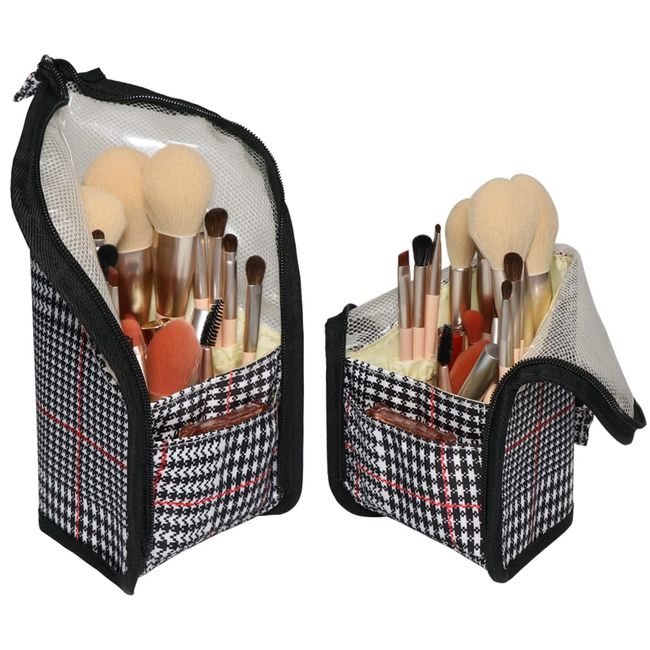 Travel Makeup Brush Case, Black / Small