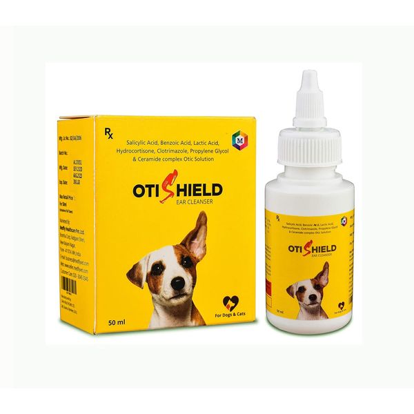 OTISHIELD Ear Cleansing Solution for Dogs Cats Gentle Pets Ear Wax Cleaner 50 ml