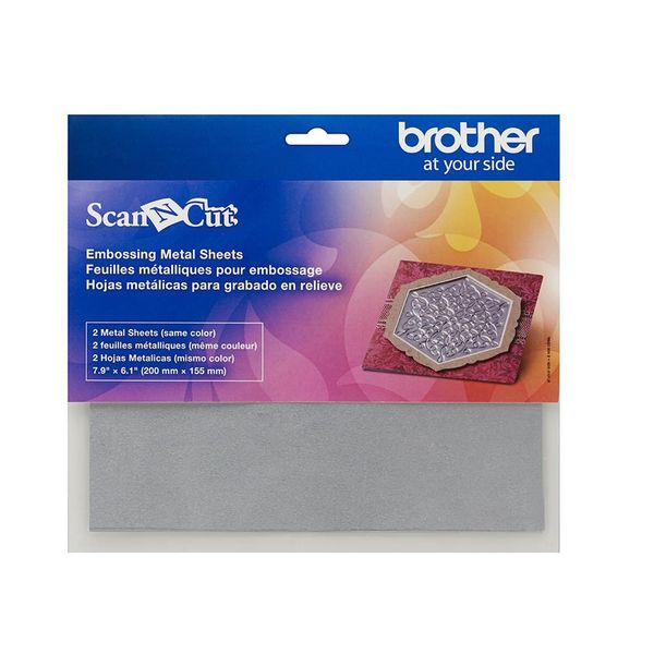 Brother 2 ScanNCut Embossing metal sheets 20 x 15.5 cm - Silver