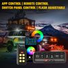 6 Gang Switch Panel ON/OFF Circuit Control Box LED Light Bar For Offroad Marine