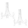 sourcing map 2Pcs 10" Acrylic Easel Display Stand, Folding Plate Display Stands Holder, Clear