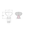 Mushroom Cabinet Knob in Satin Nickel  5 Pack