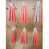 Candles 4" Hand Dipped 6 Joined Pairs, primitive taper vintage
