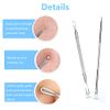 DFsucces Blackhead Remover Comedone Extractor,2 PCS Pimple Popper Tool, Pimple Comedone Removal 2-In-1 Extractor Tool,Stainless Steel Pimple Extractor Blackhead Removal Tool (Silver)