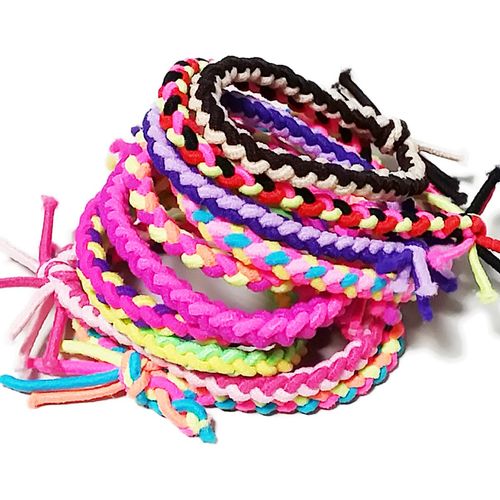 Avil Mixed Color Hair Ties (Assorted Pack of 10) Colorful Cute Bracelet