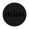 Chess Set, King, Queen, Black Hidden Design Silhouette PopSockets Swappable PopGrip