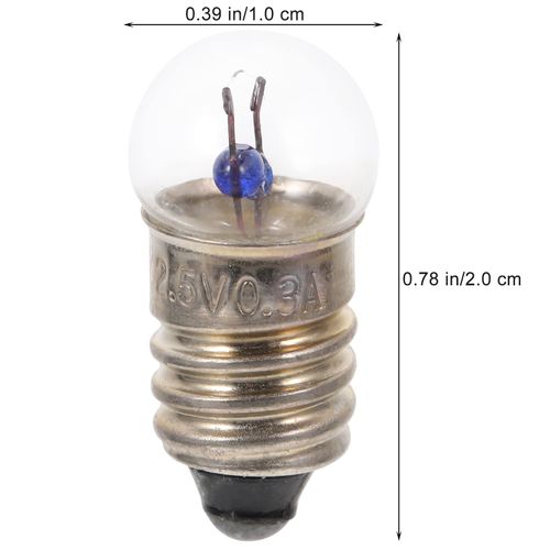 iplusmile Light Bulb Physical 10pcs E10 Lu Bulb Replacement E10 Small Physical Bulb Screw Base Incandescent Bulb 2.5V0.3A 2.5V0.3A Bulb E10 Flashlight Led Bulb