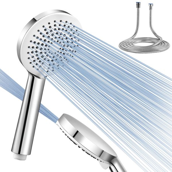 Dothnix Shower Head and Hose 2m - High Pressure Shower Head with 5 Modes Universal Power Shower Head for Low Pressure