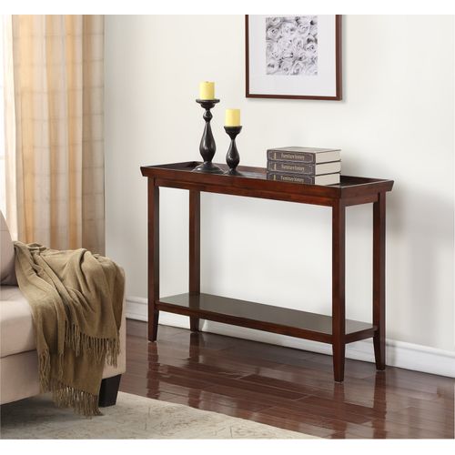 Convenience Concepts Ledgewood Console Table 48" - Modern Narrow Sofa Display Accent with Storage Shelf for Transitional, Traditional Living Room, Entryway, Hallway, or Bedroom, Espresso