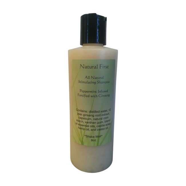 Natural First Peppermint w/Ginseng Hair Growth Promoting Shampoo - Chemical Free