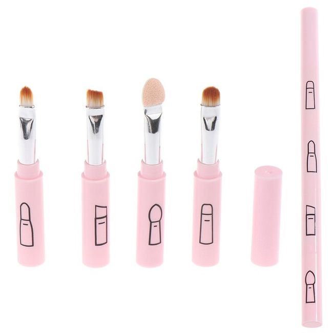 Makeup Brush Mini Eyeshadow Lip 4 In 1 Detachable Cosmetic Pen Portable Professional Beauty Tools