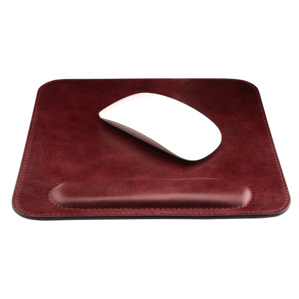 Londo Genuine Leather Mousepad with Wrist Rest (Purple)