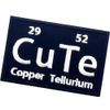 Cute Element Periodic Table Copper Tellurium Embroidered Iron On / Sew On Patch