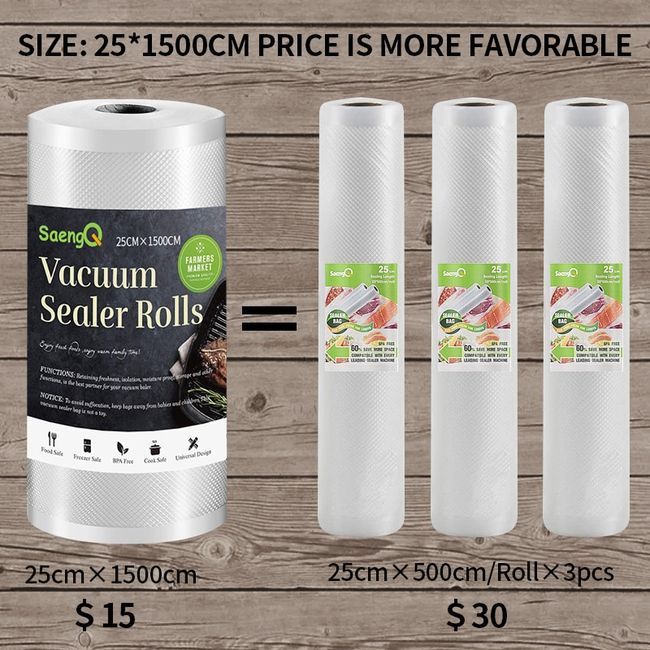 500cm/Rolls Kitchen Food Vacuum Bag Storage Bags for Vacuum