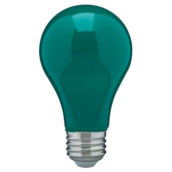 CERAMIC GREEN LED Bulb A19 Medium E26 8W 60 Watt Equivalent Damp Location Rated