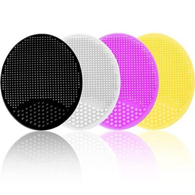 4 Pack Silicone Face Scrubber Facial Exfoliator Brush for Deep Cleansing