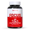 GOBIOTIX Focus Mushroom Supplement with Lions Mane, Cordyceps, Reishi, Chaga, Maitake + More - Adaptogen, Nootropic Brain Booster Pills for Memory, Clarity, Energy, Immune Support, 90 Capsules