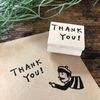 Thank You ☆ Rubber Stamp (3cmx2.6 cm Size)
